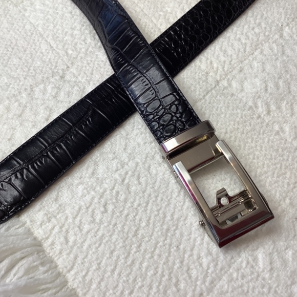 EUC Mens Nextbelt adjustable ratchet Alligator belt black leather - Picture 5 of 13